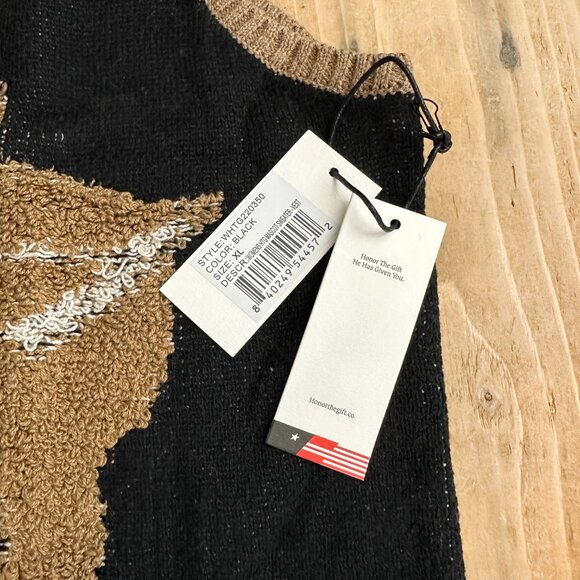 HONOR THE GIFT Mascot Sweater Vest Dress NWT XL Tan Black‎ - Picture 4 of 8
